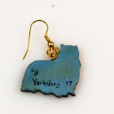 Yorkshire Painted Wood Earrings