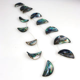 Abalone Shell Tusk Moon Pendant Beads