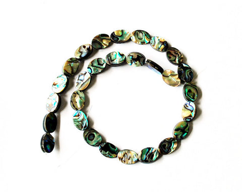 Paua Abalone Ovals Beads Strand