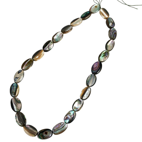 Abalone Shell Flat Oval Beads