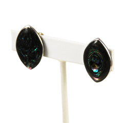 Mexican Sterling Abalone Screw Back Earrings