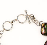 Toggle clasp on Abalone & Sterling Silver Bracelet