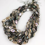 Abalone Shell Flat Oval Beads