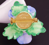 Royal Adderley Floral Pansy China Brooch Made In England