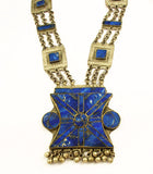 Afghan Silver and Lapis Ethnic Necklace Vintage