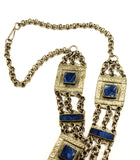 Afghan Silver and Lapis Ethnic Necklace Clasp