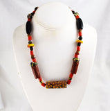 African Trade Bead Necklace BOHO