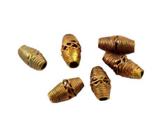 Vintage Bicone Baule Brass Filigree Trade Beads