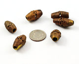 Bicone Baule Brass Filigree Trade Beads 