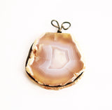 Banded Agate Slice Pendant