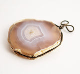 Banded Agate Slice Pendant