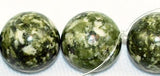 Large Green Spot Jasper Round Beads - 20mm