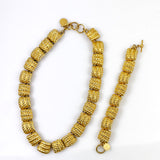 Anne Klein Gold Plated Necklace & Bracelet Set