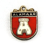 Alkmaar, Netherlands Travel Shield Silver Charm