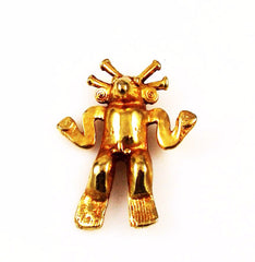 Gold Mayan Brooch Alva Museum Replicas Vintage