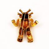 Back of Gold Mayan Brooch Alva Museum Replicas Vintage