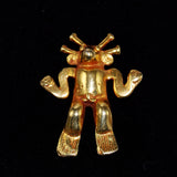 Gold Mayan Brooch Alva Museum Vintage