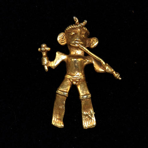 Gold Mayan Brooch Alva Museum Replicas Vintage
