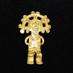 Gold Mayan Brooch Alva Museum Replicas Vintage
