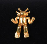 Gold Mayan Brooch Alva Museum Replicas Vintage