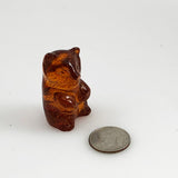 Amber Carved Bear Figurine