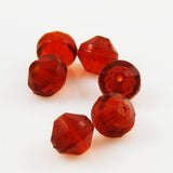 Faceted Bohemian Amber Beads - Antique