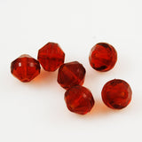 Faceted Bohemian Amber Beads 