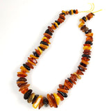 Large amber chip beads
