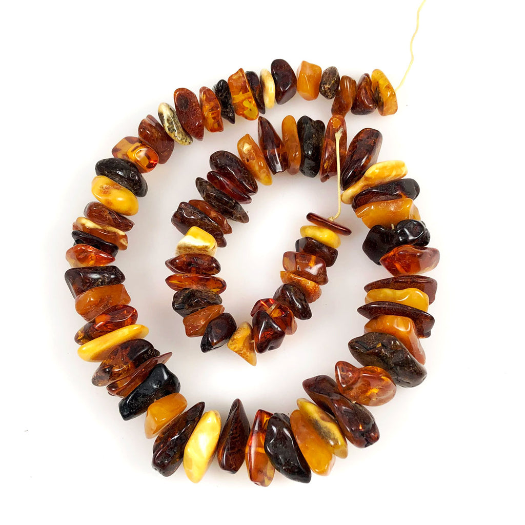 Amber Nugget Beads Mixed Colors