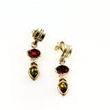 Sterling and Amber Earrings Vintage