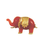 Bakelite Gold Elephant Brooch Vintage