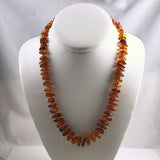 Honey amber chip necklace
