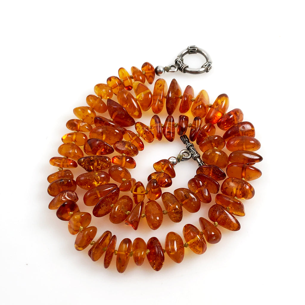 Smokey Quartz and Faux Amber Necklace