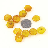 Antique Honey Amber Rondelle Beads (12)