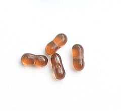 Amber Bones Glass Beads Vintage