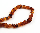 Chunky Baltic Cognac Amber Necklace with Amber Screw Clasp