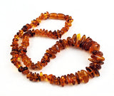 Chunky Baltic Cognac Amber Necklace Vintage