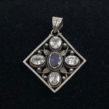 Large Amethyst & Quartz Gemstone Pendant