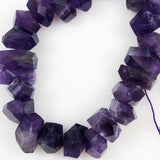 Amethyst Faceted Nugget Beads