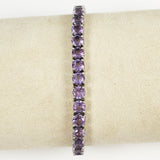 Amethyst Sterling Tennis Bracelet