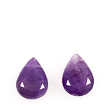 Amethyst Faceted Flat Briolettes Pairs