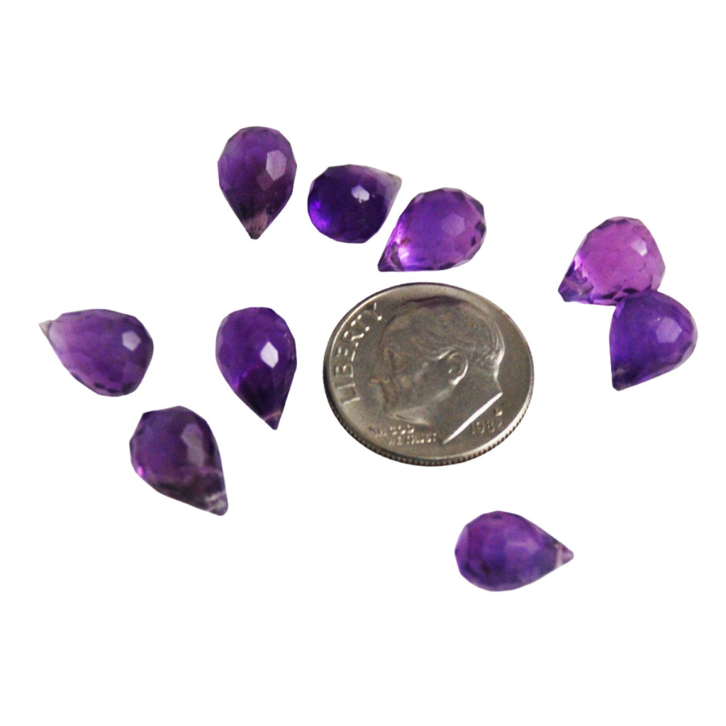 Amethyst Faceted Briolettes 