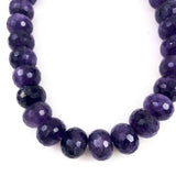 Dark Amethyst Faceted Rondelle Beads