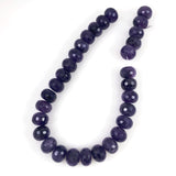 Dark Amethyst Faceted Rondelle Beads 18mm