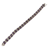 Amethyst & Topaz Sterling Tennis Bracelet