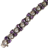 Amethyst & Topaz Sterling Tennis Bracele