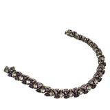 Amethyst & Topaz Sterling Tennis Bracele