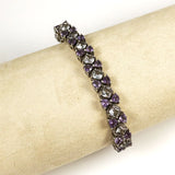 Amethyst & Topaz Sterling Bracelet