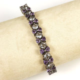 Amethyst & Topaz Sterling Tennis Bracelet