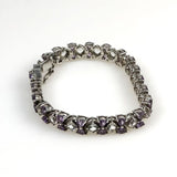 Amethyst & Topaz Sterling Tennis Bracelet